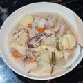 Cooksnap Coco Strawbery semasa beliau membuat 👩‍🍳Sup Tofu Telur Udang🍤.