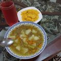 El cooksnap de Edward Sandoval cuando hizo Sopa de lentejas con carne y cábano.