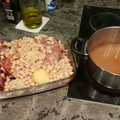 El cooksnap de Emilia Muñoz cuando hizo Cocido madrileño.