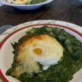 Nikolett Báthori Cooksnap-ja, amikor elkészítette a(z) Spenót csőben sütve 3 az 1-ben -tojással és krumplival receptet.