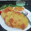 Aruna Thapar's cooksnap of when they made Aloo Puri.