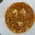 El cooksnap de Guillermo N cuando hizo Garbanzos con migas de bacalao.