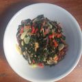 Cooksnap dari Kikiokeh Qibtiyah untuk resep Tumis Daun Singkong Teri Medan