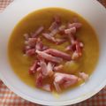 El cooksnap de Antonia García Fernández cuando hizo Crema de zanahoria con coles de Bruselas y panceta.