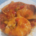 El cooksnap de Manolo Guerrero cuando hizo Pisto con filetes de bacalao.