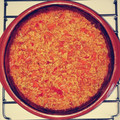 El cooksnap de R cuando hizo Arroz rojo vegetariano 🥕🍅.