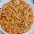 El cooksnap de Rosa Castellano cuando hizo Fideos con alitas de pollo.