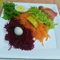 El cooksnap de Alejandro Iuliani cuando hizo Ensalada de zapallitos, remolacha y zanahoria rallados.