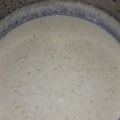 El cooksnap de Yamila Torres cuando hizo Salsa Blanca, cebolla y pimiento verde.