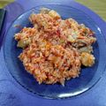 El cooksnap de Pablo Germán Zalazar cuando hizo Arroz al disco con verduras, pollos y salchichas parrilleras.
