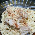 Cooksnap dari icat gele untuk resep Fettucini Carbonara Smooked Beef & Chicken (Tanpa Krim)