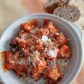 El cooksnap de Atalanta cuando hizo Coliflor con queso y pimientos del Piquillo.