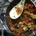 El cooksnap de Andres Navia cuando hizo Chop suey de pollo con arroz.
