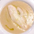 El cooksnap de Nuria Soñora cuando hizo Crema de puerros con bacalao.