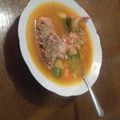 El cooksnap de Anayeli Zamarripa cuando hizo Caldo de pollo con verdura y arroz.