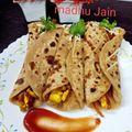 Madhu Jain का कुकस्नैप जब उन्होंने पनीर काठी रोल(paneer kathi roll recipe in hindi) बनाया था।