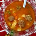 El cooksnap de Carolina Olivares cuando hizo Albóndigas con verduras.