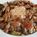 El cooksnap de Pilarica cuando hizo Pollo con verduras y almendras.