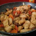 El cooksnap de Noe cuando hizo Pollo con almendras.