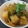 Ritu Gupta's cooksnap of when they made Aalu Shimla mirch ki Chatpati Sabzi.