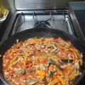 El cooksnap de marcela cuando hizo Salsa de berenjenas y zanahoria para pizza.