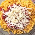 El cooksnap de florsi.mc cuando hizo Tallarines de calabaza con queso crema, verdeo y jamón cocido.