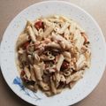 El cooksnap de Pepe López cuando hizo Macarrones con salmón, alcaparras y cherry.