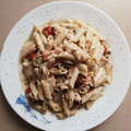 El cooksnap de Pepe López cuando hizo Macarrones con salmón, alcaparras y cherry.