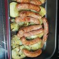 El cooksnap de Misaji Jimenez cuando hizo Salchichas de pollo con patatas al horno.