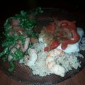 El cooksnap de Karen Herrera cuando hizo Salmón en arroz verde con verduras salteadas.