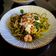 il Becky quando ha preparato Linguine con gamberoni, burrata e pistacchi