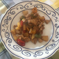 El cooksnap de mercedes cuando hizo Pollo con piña.