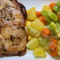 El cooksnap de astrid badia cuando hizo Lomo adobado con verduras cocidas.