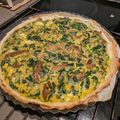 El cooksnap de Saúl cuando hizo Quiche de espinacas y queso.