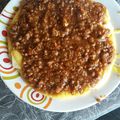El cooksnap de Diego cuando hizo Polenta con queso y salsa.