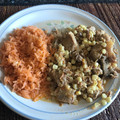 El cooksnap de Luis Cantu cuando hizo Costillas de cerdo en salsa con calabacita y elote.