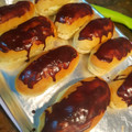 El cooksnap de Cristina Aymar Bru cuando hizo Pepitos de crema y chocolate con thermomix.