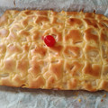 El cooksnap de Sandra cuando hizo Pastel con peras en almíbar y crema sin gluten.