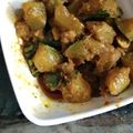 Khushi singh's cooksnap of when they made Shimla mirch aloo ki sabji.