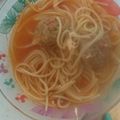 El cooksnap de Aracely Cruz cuando hizo Spaghetti con albóndigas.