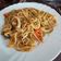 La cooksnap de Patty y Félix cuando cocinó Spaghetti con sepia y salsa picante