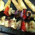 El cooksnap de Javier Perez Gajardo cuando hizo Brochettes de pollo, cebolla, berenjena y morrón.