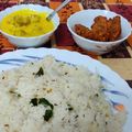 Diksha Singh's cooksnap of when they made Moong dal ki kadhi (split green gram curry).