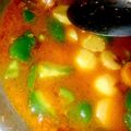 Farwa Ali's cooksnap of when they made Masaledar Aloo Shimla Mirch.