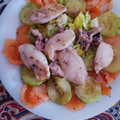 El cooksnap de Carmen cuando hizo Sepia al limón en ensalada.