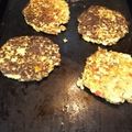 El cooksnap de Karina Lorena Levanat cuando hizo Hamburguesas de quinoa y pollo fit.