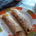 El cooksnap de Nicole Scharton cuando hizo Panqueques con dulce de leche.