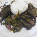 El cooksnap de Empar cuando hizo Alcachofas con guisantes y huevo poché: Cena de 10.