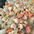 El cooksnap de Sandra cuando hizo Guiso de verdura y gambas.