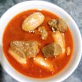 Wajiha Zafar's cooksnap of when they made Arvi Gosht with chapati.